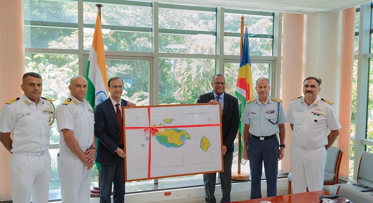 Handing Over of Chart to Govt of Seychelles 